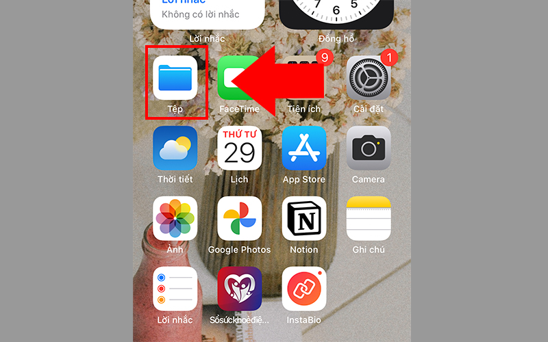 Chọn Tệp tr&ecirc;n điện thoại